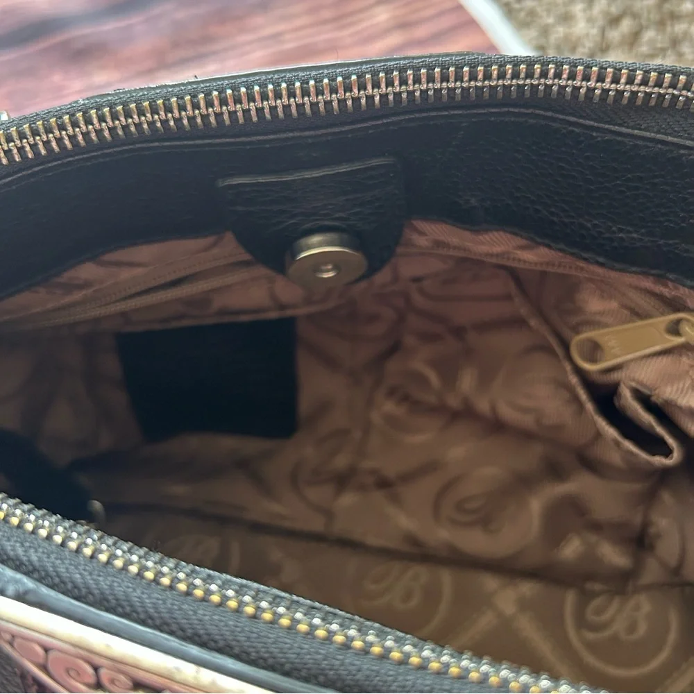 Brighton Leather Purse Black/Brown - Picture 7 of 7